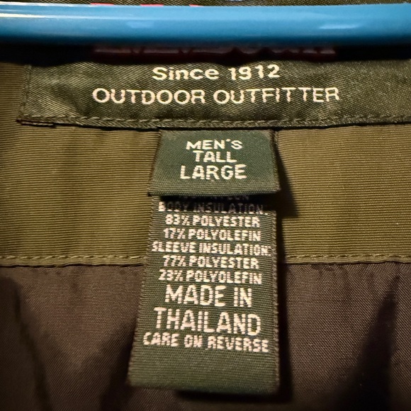 L.L. Bean Men's Tall Large Olive and Black Parka style Jacket - Picture 5 of 7